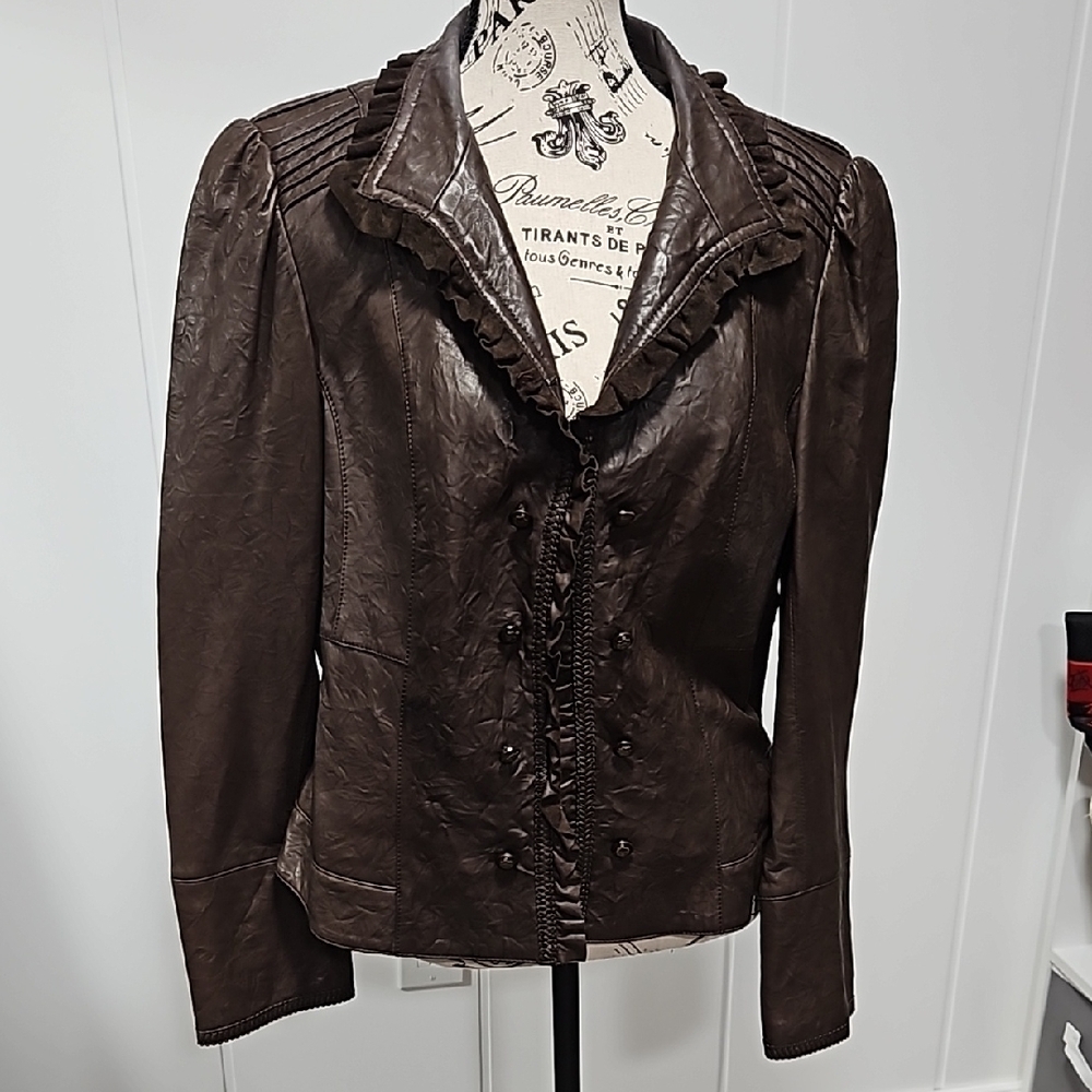 Chic Brown Leather Jacket